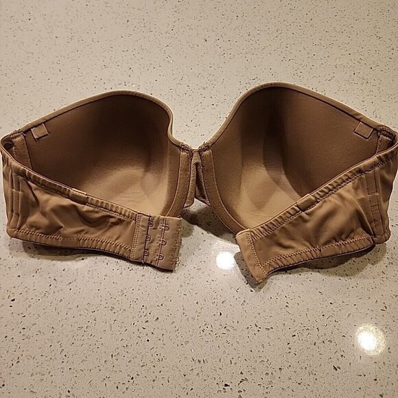 maidenform sweet nothings Bra 38D Nude Underwire Strapless **no Straps** - Picture 2 of 5